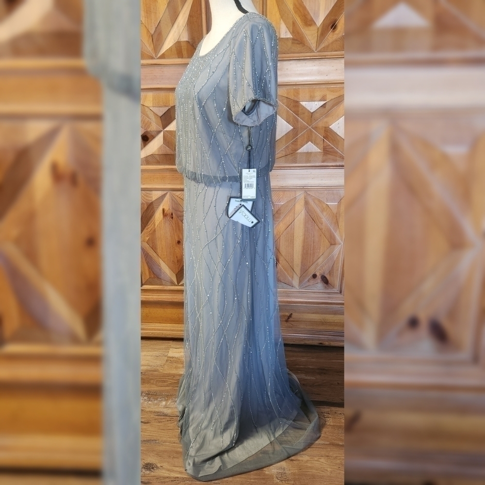 Adrianna Papell Evening Dress Sz 14 - Picture 4 of 11